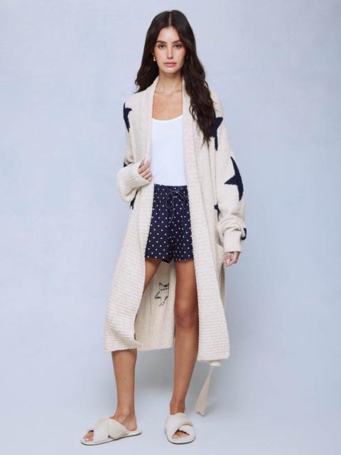 Splendid Navy Star Toss Pomona Fuzzy Robe
