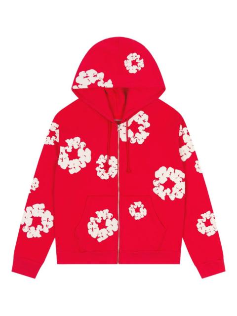 DENIM TEARS wreath-print zip-up hoodie