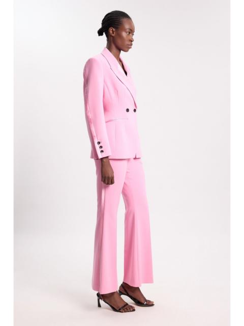 KAREN MILLEN Compact Stretch Satin Side Tailored Straight Leg Trouser