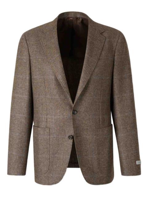 Canali checked single-breasted blazer