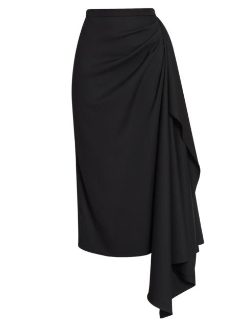 Erdem Women's Draped Midi Pencil Skirt - Black