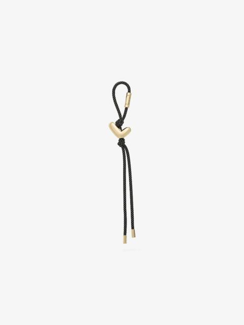 MICHAEL KORS Initial Gold-Tone and Speckled Cord Bag Charm