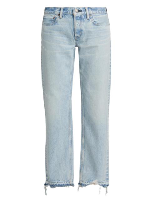 MOUSSY VINTAGE Women's Barrington Low-Rise Straight-Fit Jeans - Light Blue
