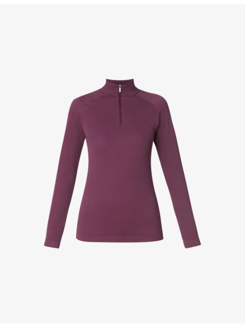 Sweaty Betty Ribbed Chevron Half-Zip Base Layer Ski Top