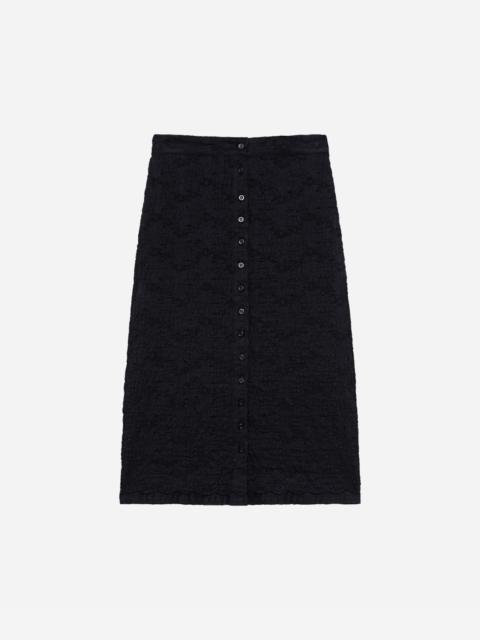 MSGM Stretch cloqué midi skirt