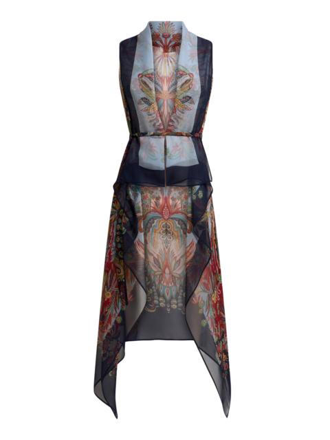 Etro Printed Silk Foulard Vest multi