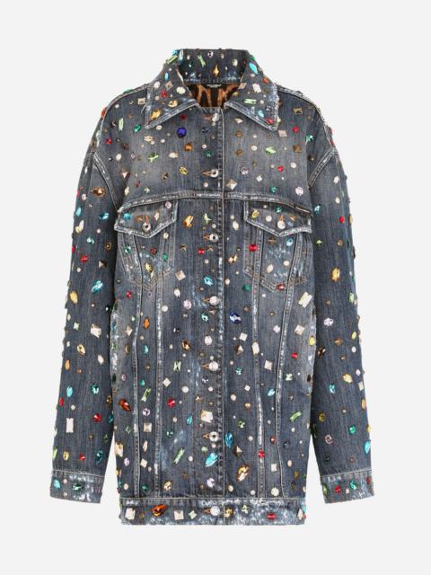 Dolce & Gabbana Denim jacket with rhinestone details