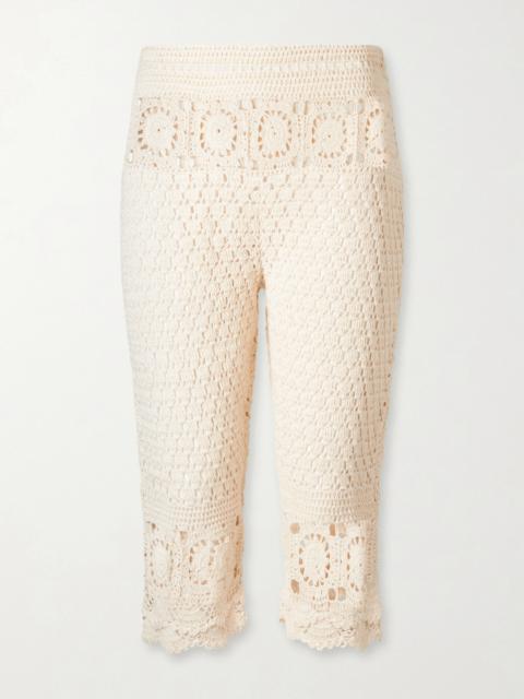 ALIX OF BOHEMIA Aletta Mandala Crochet Cotton Capri Pants
