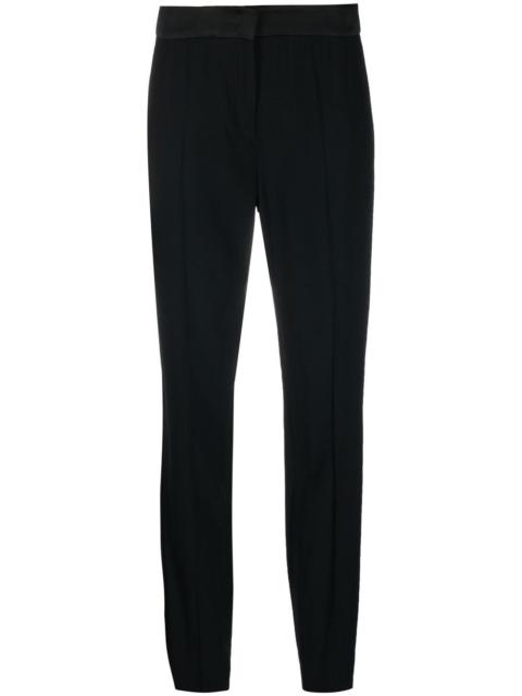 EMPORIO ARMANI high-waisted slim-cut trousers