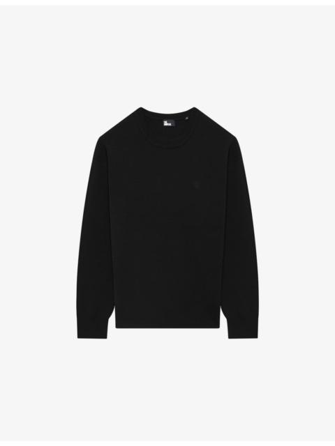 The Kooples Logo-Embroidered Crewneck Wool Jumper