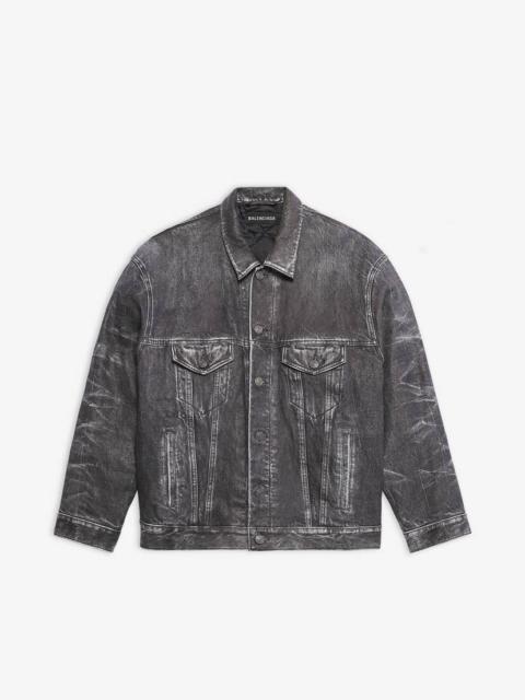 BALENCIAGA Trompe-l'œil Denim Jacket in Black
