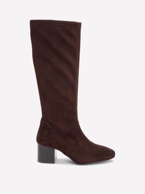 BODEN Block Heel Stretch Boots-Chocolate