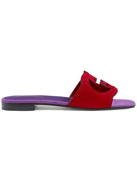 Women's Interlocking G cut-out slide sandal
