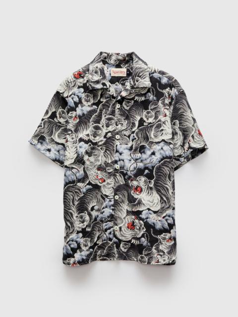 FREENOTE CLOTH Hawaiian Shirt in Black Tiger
