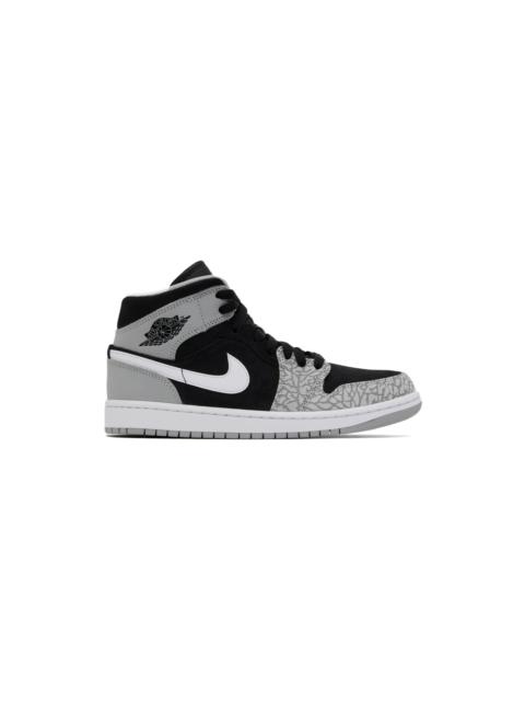 Jordan Black & Gray Air Jordan 1 Mid Sneakers