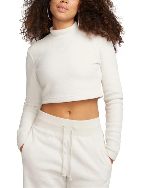 Sportswear Cozy Long Sleeve Crop Top in Light Orewood Barn/Sail