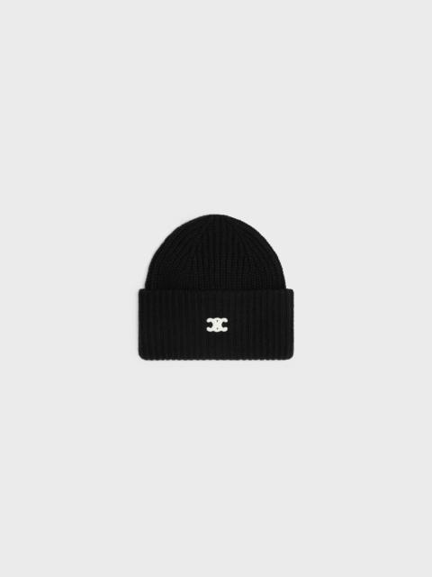 CELINE triomphe beanie IN SEAMLESS CASHMERE