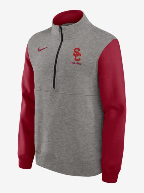 Nike USC Club Men's Nike College 1/2-Zip Crew