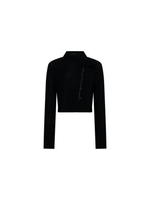 Y's Collar Cloth Short Cardigan