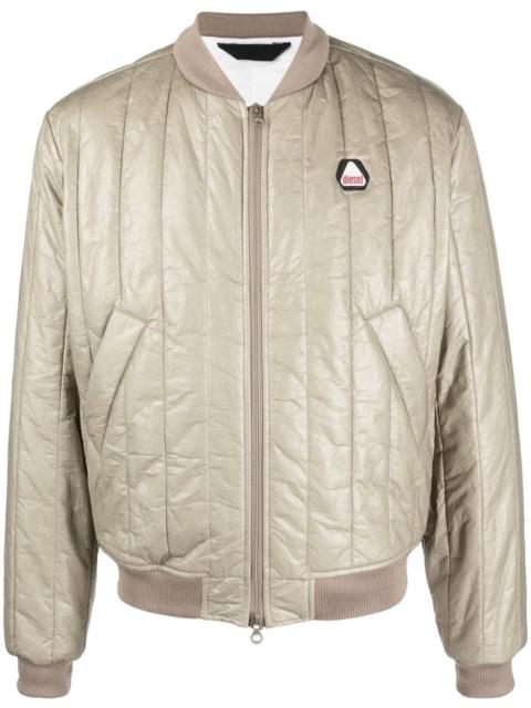 Diesel beige quilted bomber jacket