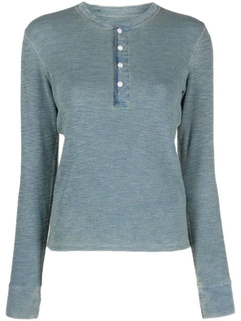 RRL by Ralph Lauren long-sleeved fine-ribbed T-shirt