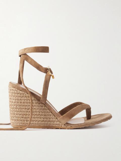 Gianvito Rossi Oleg 85 Suede Wedge Sandals