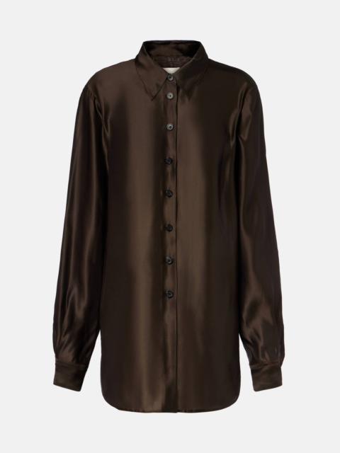 KHAITE Auryn oversized satin shirt