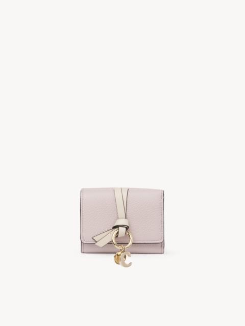 Chloé MINI ALPHABET TRI-FOLD IN GRAINED LEATHER