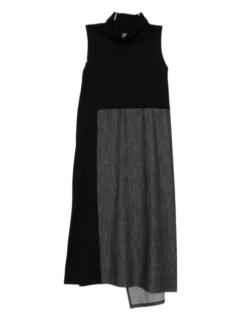 Y's denim combination high neck dress