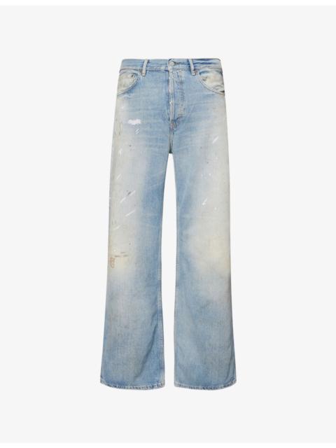Acne Studios Paint-Splatter Trafalgar Cotton-Blend Jeans