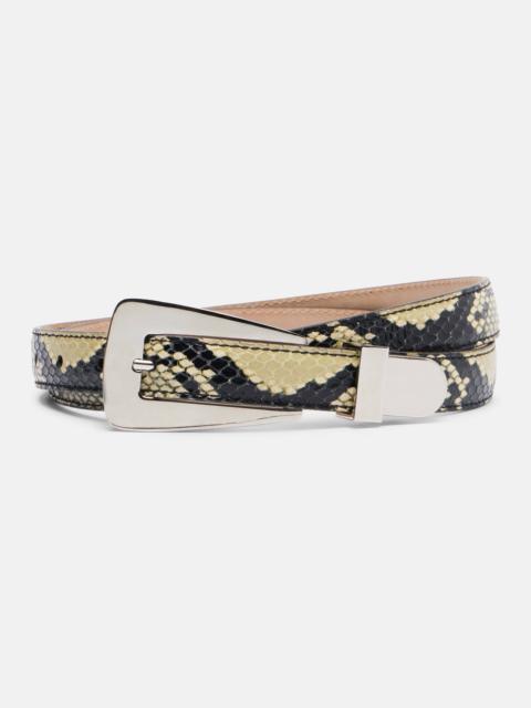 KHAITE Lucca snake-effect leather belt