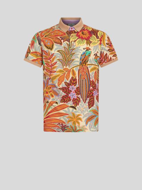Etro POLO SHIRT WITH PEACOCK PRINT