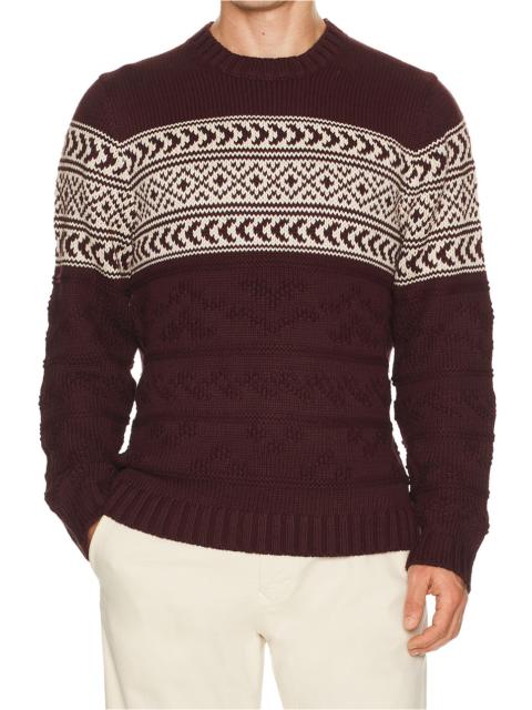 Marine Layer Textured Fair Isle Sweater