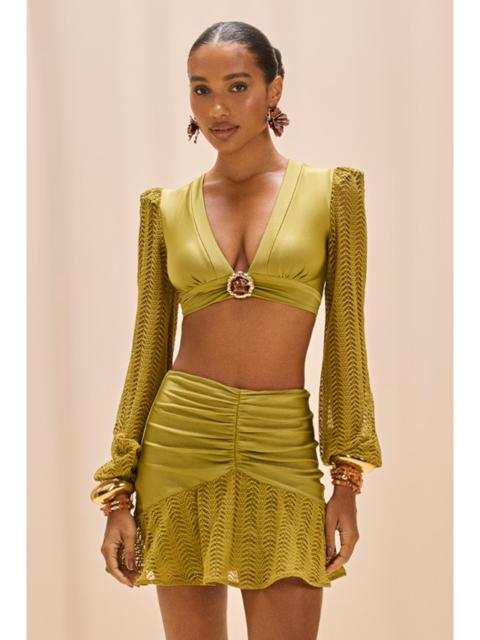 PatBO WAVE MESH MINI SKIRT