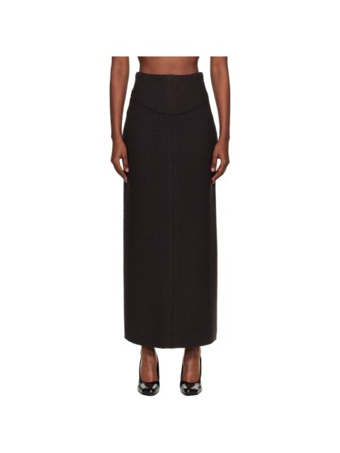 Lanvin Brown Pencil Maxi Skirt