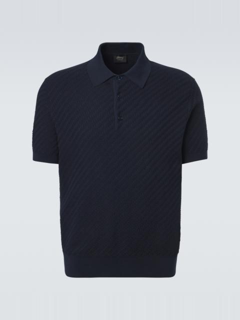 Brioni Cotton, silk, and cashmere polo shirt