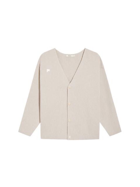 PANGAIA Mens Recycled Cashmere Cardigan - Oatmeal