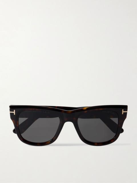 Finn D-Frame Tortoiseshell Acetate Sunglasses Black