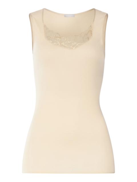 HANRO Belen Embroidered Cotton Tank Top