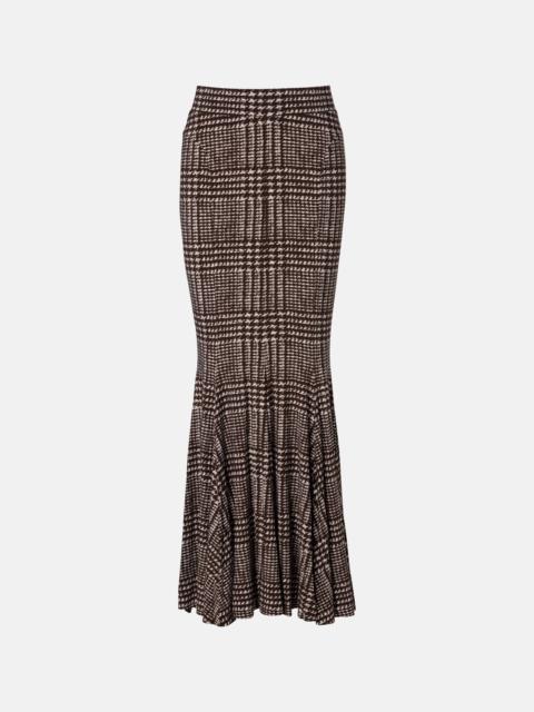 NORMA KAMALI Prince of Wales check maxi skirt