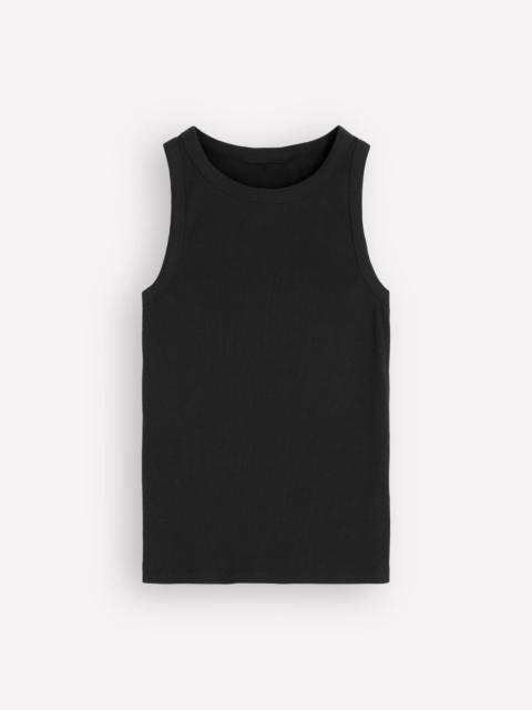 BODEN Ribbed Cotton Tank-Black