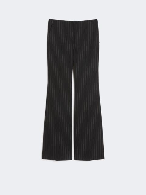 Sportmax VISINO Flared pinstripe wool trousers - BLACK