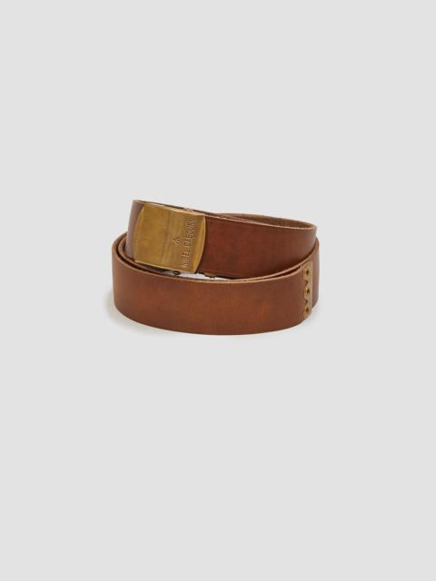 Nigel Cabourn Off Leather Peat Label Belt in Brown