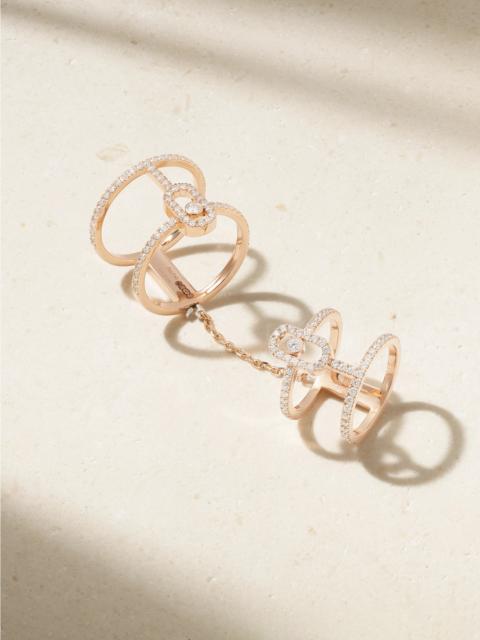 MESSIKA Move Uno Double Convertible 18-karat Rose Gold Diamond Ring