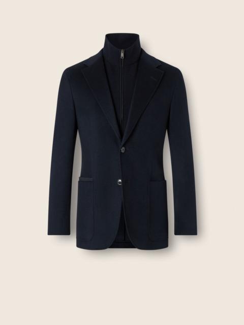 ZEGNA NAVY BLUE OASI CASHMERE JACKET