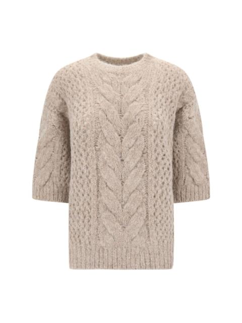 Three-quarter-length sleeve jumper