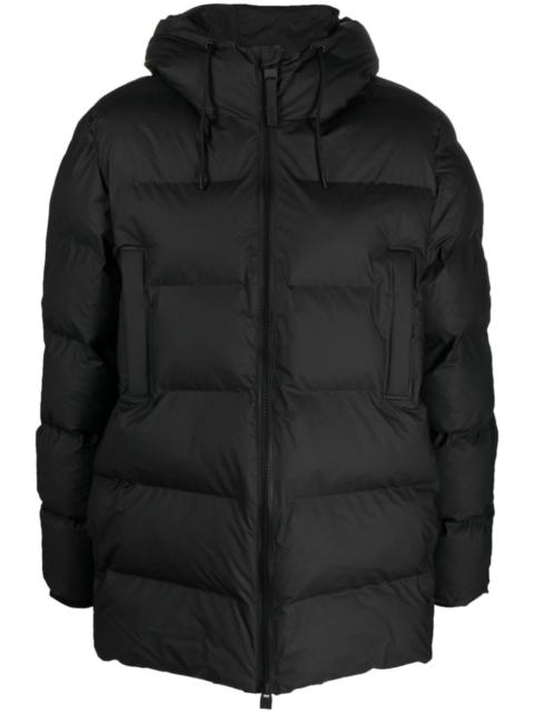 RAINS logo-patch hooded padded jacket