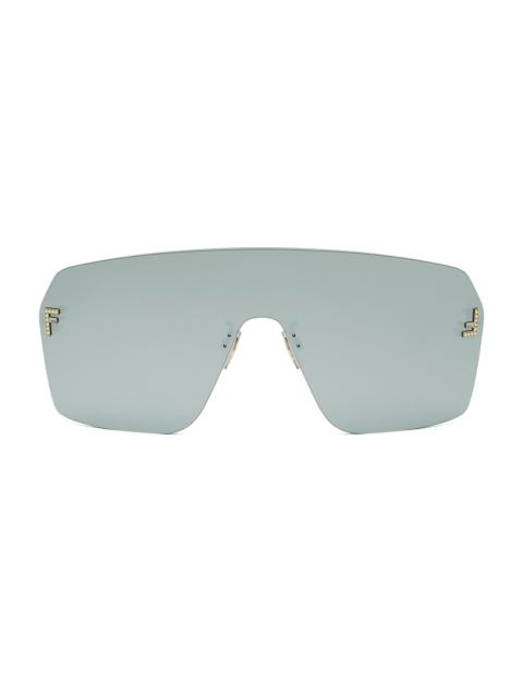 FENDI Men's Fendi Roma 53MM Rimless Rectangular Sunglasses - Blue Silver Flash