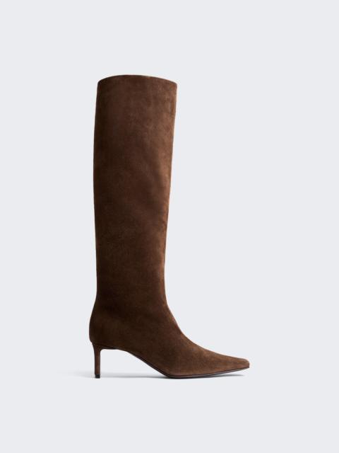 KHAITE Ona Knee High Boot Ebano