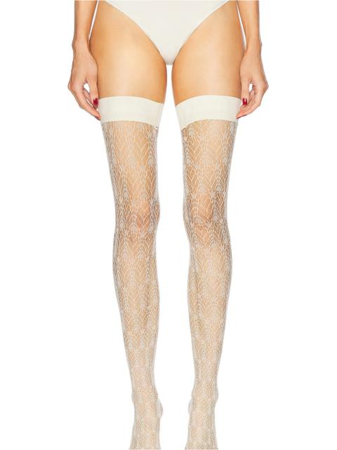 FALKE Cream Swirl Stay Up